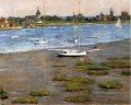 L’Anchorage Cos Cob impressionnisme Bateau Théodore Robinson Paysage